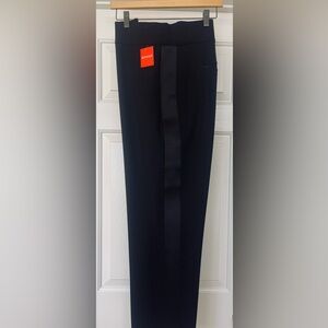 SPANX Classic Black Tuxedo Satin Stripe Pants